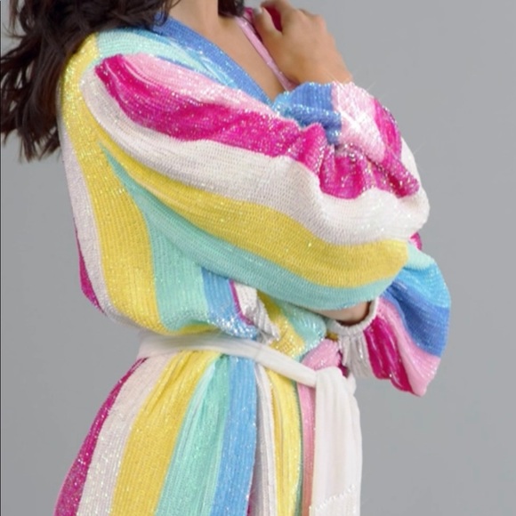 RETROFÊTE Gabrielle Robe UNICORN STRIPE - Picture 11 of 16